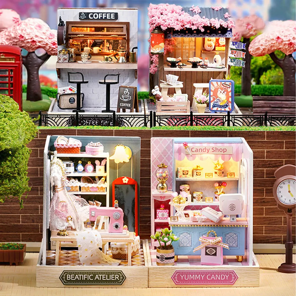 DIY Miniature Dollhouse Kit With Furniture Mini Dollhouse Model Kit Home Bedroom Decor Creative Room Wooden Doll House